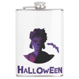 メキシコの女の子とこうもり フラスク