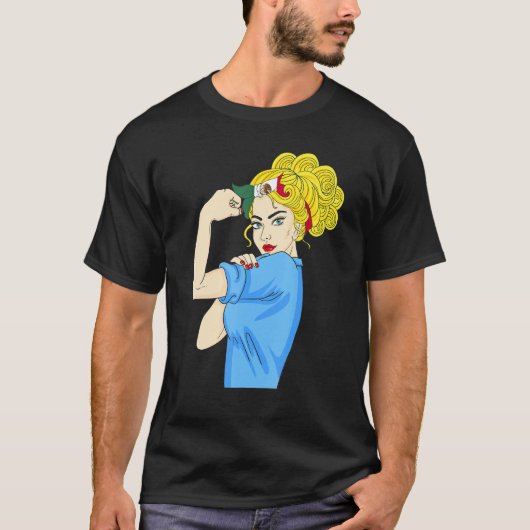 メキシコの女の子の破れない伝統メキシコ国旗ストロ Tシャツ (正面)
