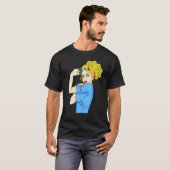 メキシコの女の子の破れない伝統メキシコ国旗ストロ Tシャツ (正面フル)