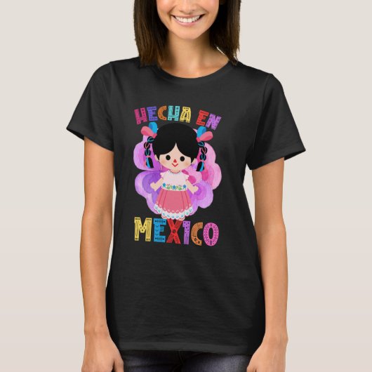メキシコの女の子 メキシコの人形 Muñeca Lelé, メキシコの布人形 Tシャツ (正面)