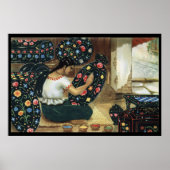 メキシコの女性絵画のカラフル鮮やかなプレートポスター ポスター (正面)