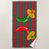 メキシコの子どもの死ストライプの日 ビーチタオル (正面)