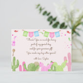 メキシコの子供の誕生日に楽しいフィエスタをタコで語ろう サンキューカード (スタンド正面)