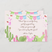 メキシコの子供の誕生日に楽しいフィエスタをタコで語ろう サンキューカード (正面/裏面)