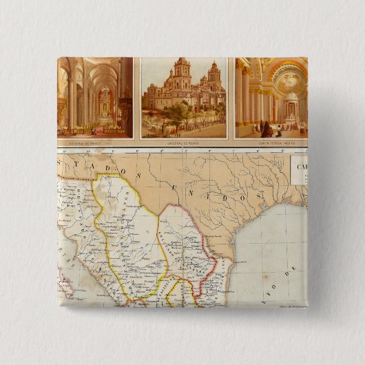 メキシコの宗教図 缶バッジ (正面)