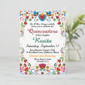 メキシコの少女の15歳の誕生日 クイーンセネラ招待状 招待状 (スタンド正面)