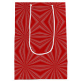 メキシコの愛のハート旗 バレンタイン パーソナライズ ミディアムペーパーバッグ (裏面)