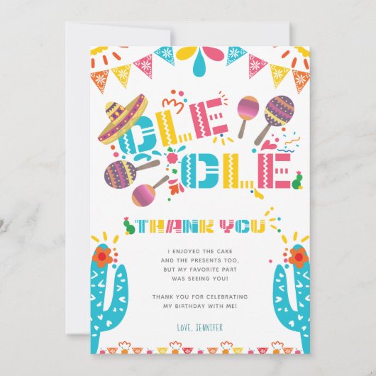 メキシコの感謝祭パーティーサボテンカード 招待状 (正面)