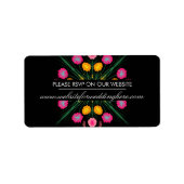 メキシコの手描きフローラスペインのWebサイトカード ラベル (正面)