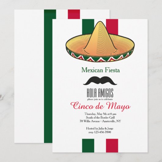 メキシコの招待状 招待状 (正面/裏面)