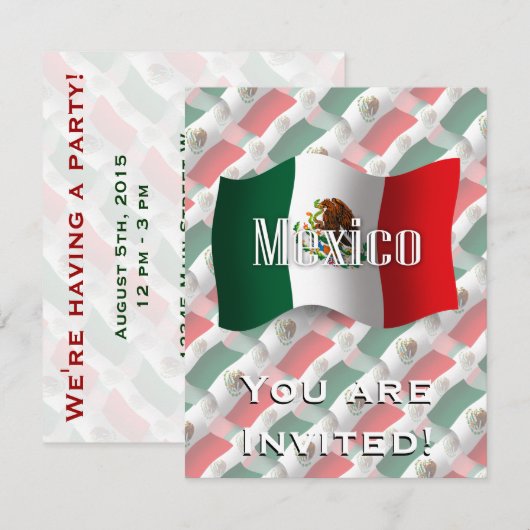 メキシコの振る旗 招待状 (正面/裏面)
