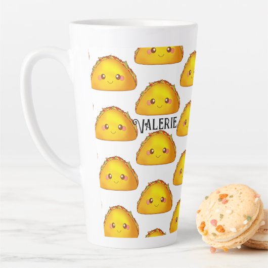 メキシコの挽き牛肉懸命シェルタコ カフェラテマグ (インサイチュ)