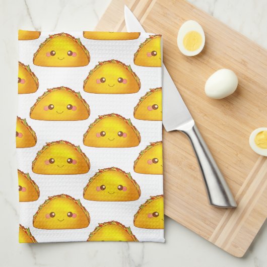 メキシコの挽き牛肉懸命シェルタコ キッチンタオル (四つ折り)