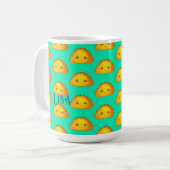 メキシコの挽き牛肉懸命シェルタコ コーヒーマグカップ (正面左)