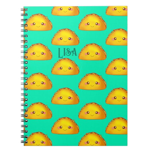 メキシコの挽き牛肉懸命シェルタコ ノートブック (正面)