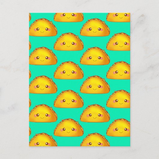 メキシコの挽き牛肉懸命シェルタコ ポストカード (正面)