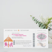 メキシコの搭乗券の結婚式招待状 招待状 (スタンド正面)