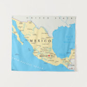 メキシコの政治地図 タペストリー (正面(横))