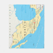 メキシコの政治地図 フリースブランケット (正面)