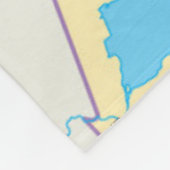 メキシコの政治地図 フリースブランケット (角)