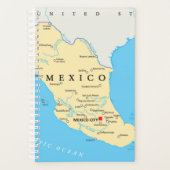 メキシコの政治地図 プランナー手帳 (正面)