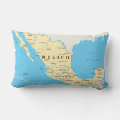 メキシコの政治地図 ランバークッション (裏面)