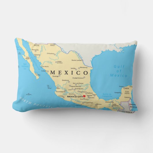メキシコの政治地図 ランバークッション (正面)