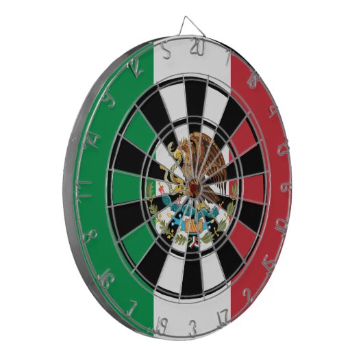 メキシコの数々のなリングの芸術の旗 ダーツボード (正面左)