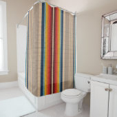 メキシコの敷物：シメカラフルインストライプシームレス。 シャワーカーテン (インサイチュ)