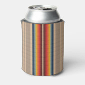 メキシコの敷物:シメカラフルインストライプシームレス。 缶クーラー (缶裏面)