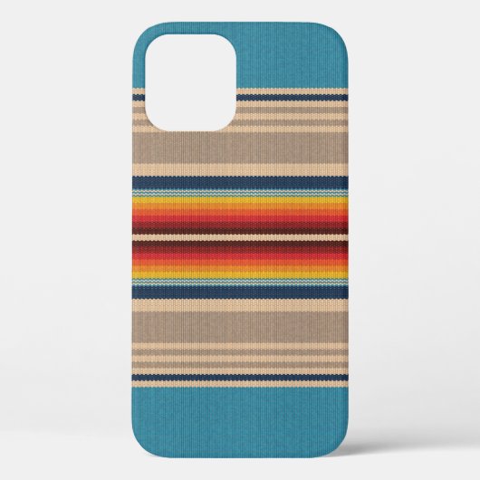 メキシコの敷物：シメカラフルインストライプシームレス。 Case-Mate iPhoneケース (裏面)