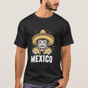 メキシコの文化おもしろい愛好家キャット・タコ愛好家メキシコ Tシャツ