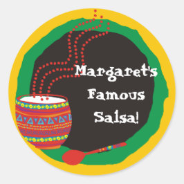 メキシコの料理飾ボウルギフトラベルシール ラウンドシール