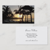 メキシコの旅行会社の名刺の日没 名刺 (正面/裏面)