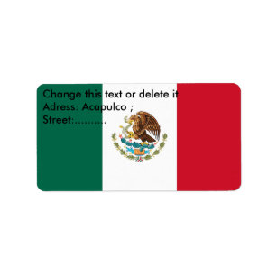メキシコの旗が付いているカスタムなラベル ラベル