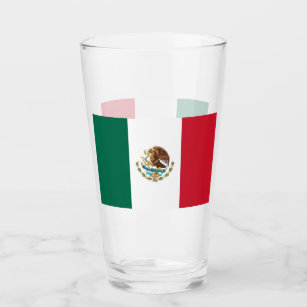 メキシコの旗が付いている愛国心が強いガラスコップ タンブラーグラス