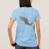 メキシコの旗と地図のTシャツ Tシャツ (裏面)