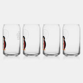 メキシコの旗のペンギンさん ガラス缶 (左)