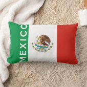 メキシコの旗の国の文字の名前 ランバークッション (ブランケット)