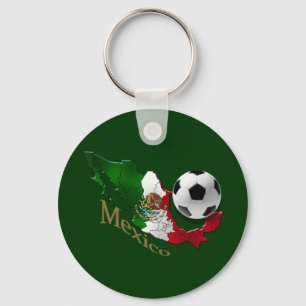 メキシコの旗の地図のサッカーファンのFutbolのギフト キーホルダー