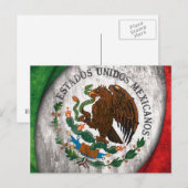 メキシコの旗の郵便はがき ポストカード (正面/裏面)