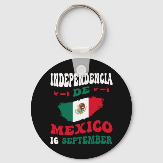 メキシコの旗への誇り メキシコの独立記念日 キーホルダー (正面)