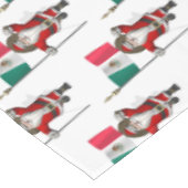 メキシコの旗を持つサンタクロース テーブルクロス (アングル)