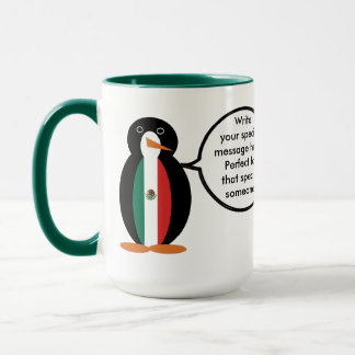 メキシコの旗を着たペンギンさんのお得セット マグカップ