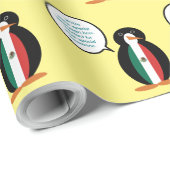 メキシコの旗を着たペンギンさん ラッピングペーパー (ロールコーナー)