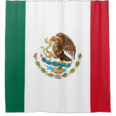 メキシコの旗 シャワーカーテン (正面)