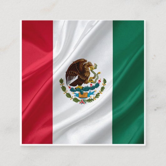 メキシコの旗 スクエア名刺 (正面)