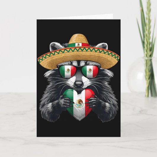 メキシコの旗 メキシコの誇り メキシコのルーツ メキシコ人 カード (正面)