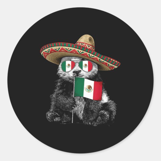メキシコの旗 メキシコの誇り メキシコのルーツ メキシコ人 ラウンドシール (正面)