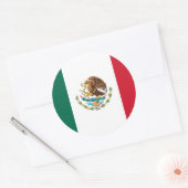 メキシコの旗 ラウンドシール (封筒)